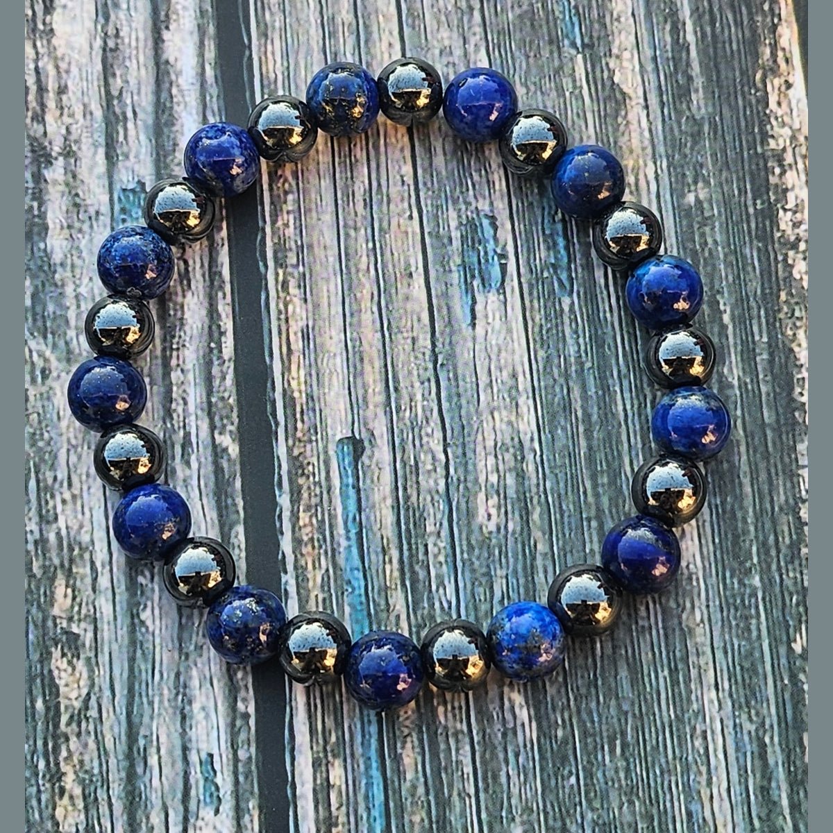 Bracelet Lapis-lazuli & Hématite – 8mm - Kumari Legacy