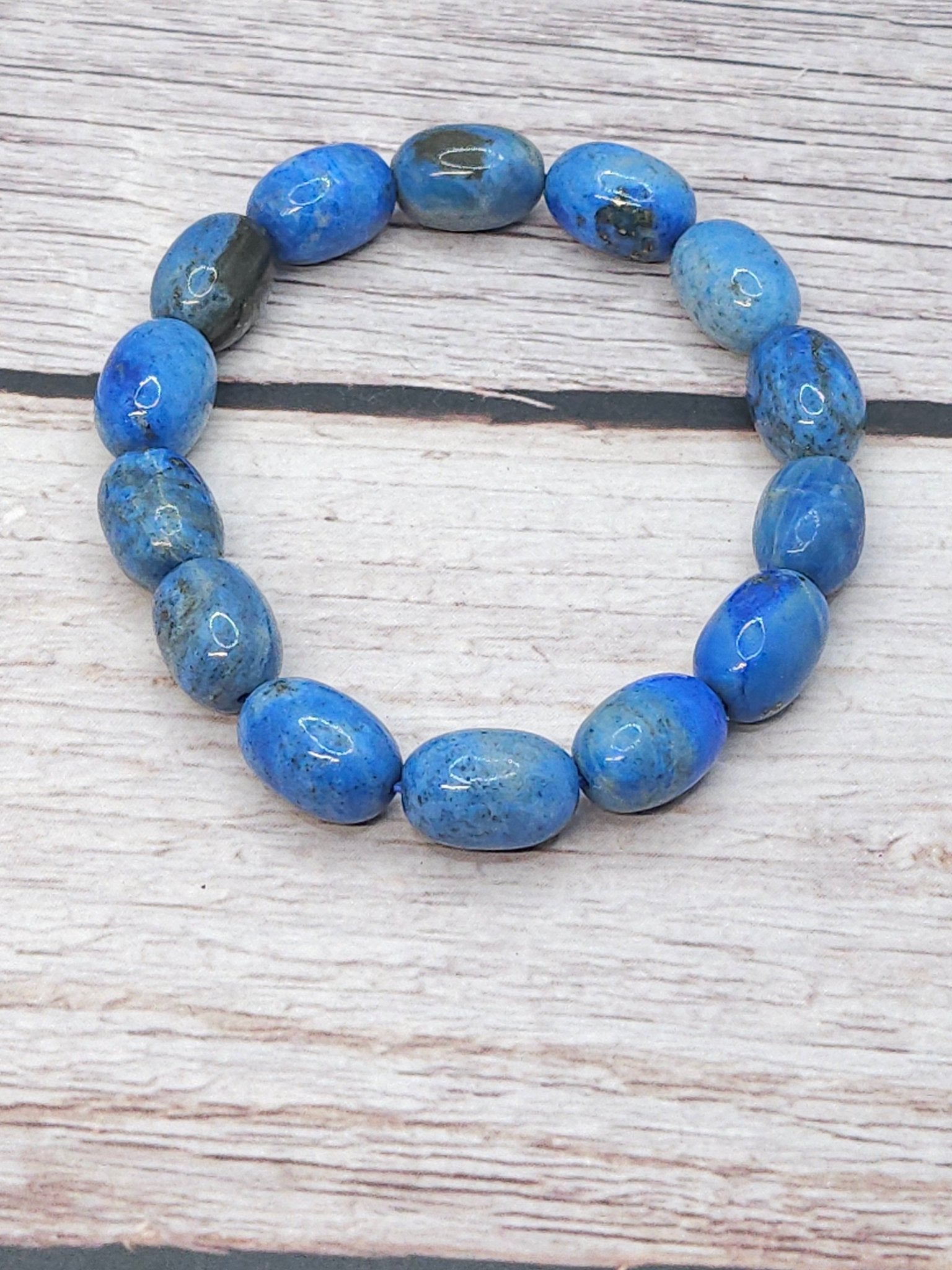 Bracelet Lapis - Lazuli (perle baril) 8mm - Kumari Legacy