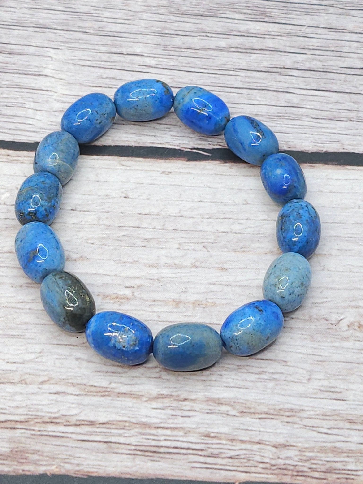 Bracelet Lapis - Lazuli (perle baril) 8mm - Kumari Legacy