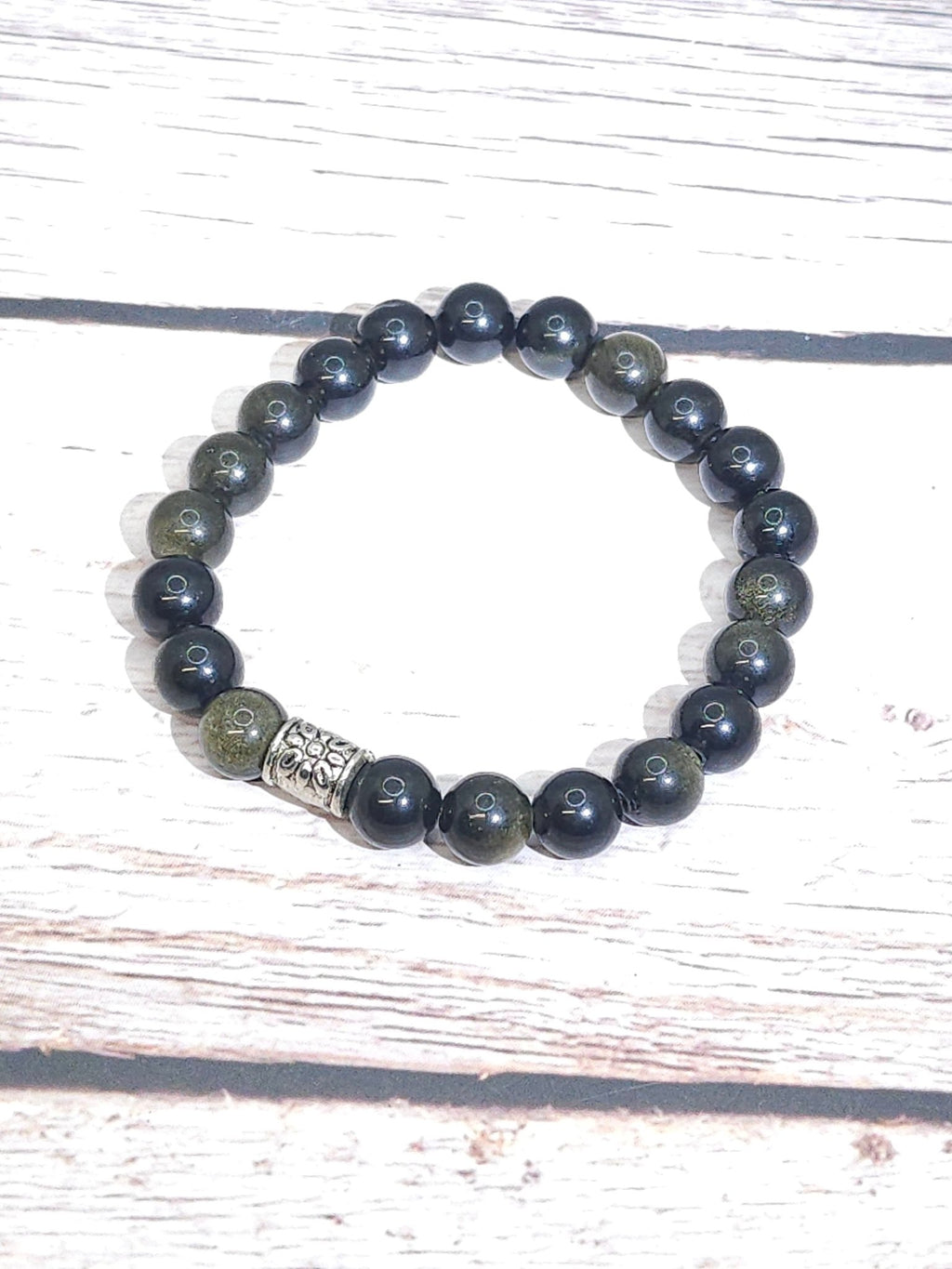 Bracelet Obsidienne Gold 8mm - Kumari Legacy