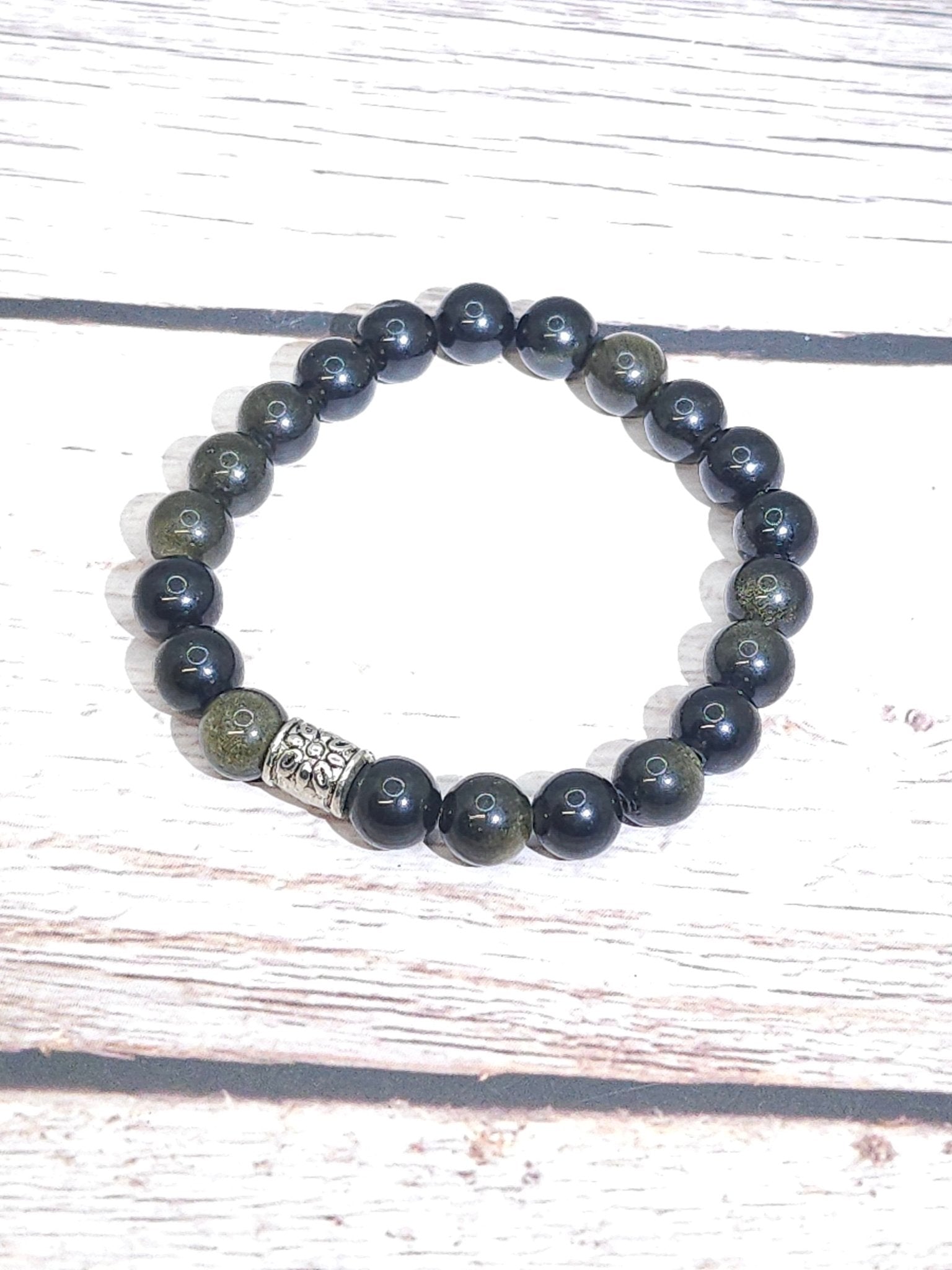 Bracelet Obsidienne Gold 8mm - Kumari Legacy