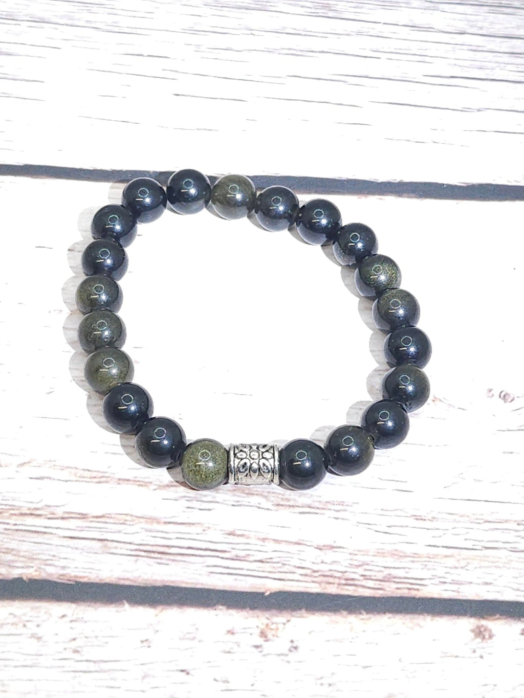 Bracelet Obsidienne Gold 8mm - Kumari Legacy