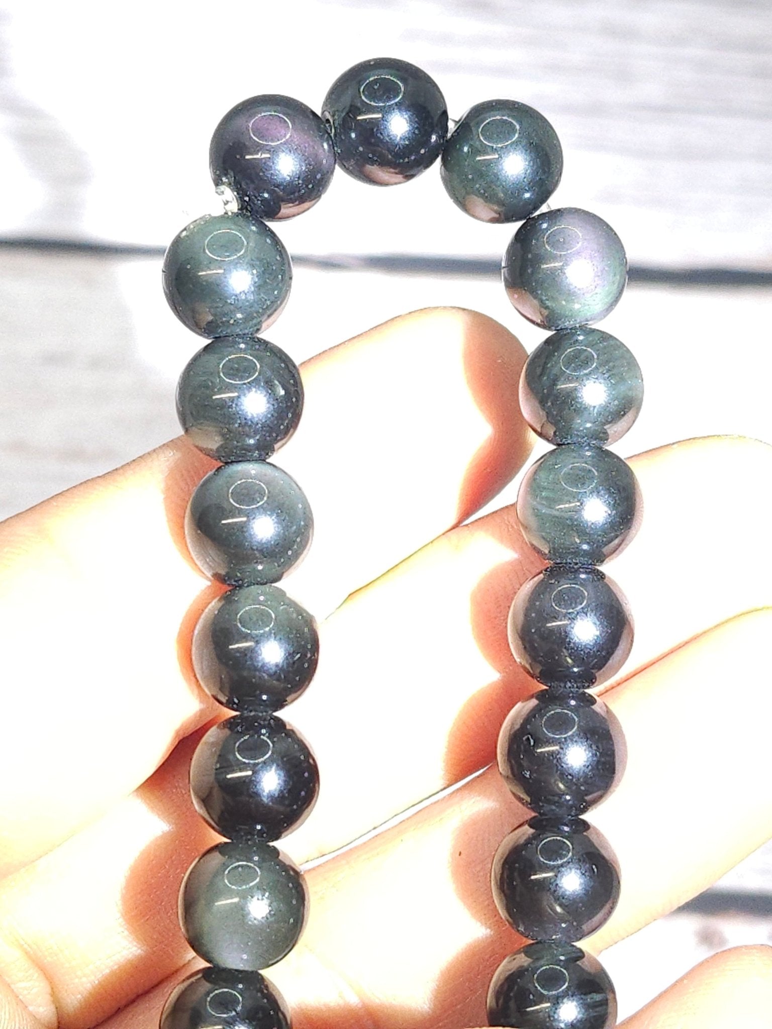 Bracelet Obsidienne Œil Céleste 8mm - Kumari Legacy