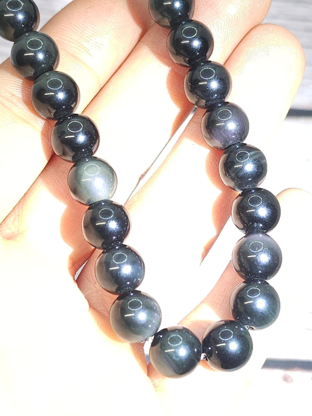 Bracelet Obsidienne Œil Céleste 8mm - Kumari Legacy