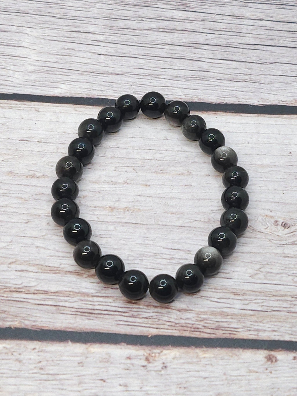 Bracelet Obsidienne Silver 8mm - Kumari Legacy