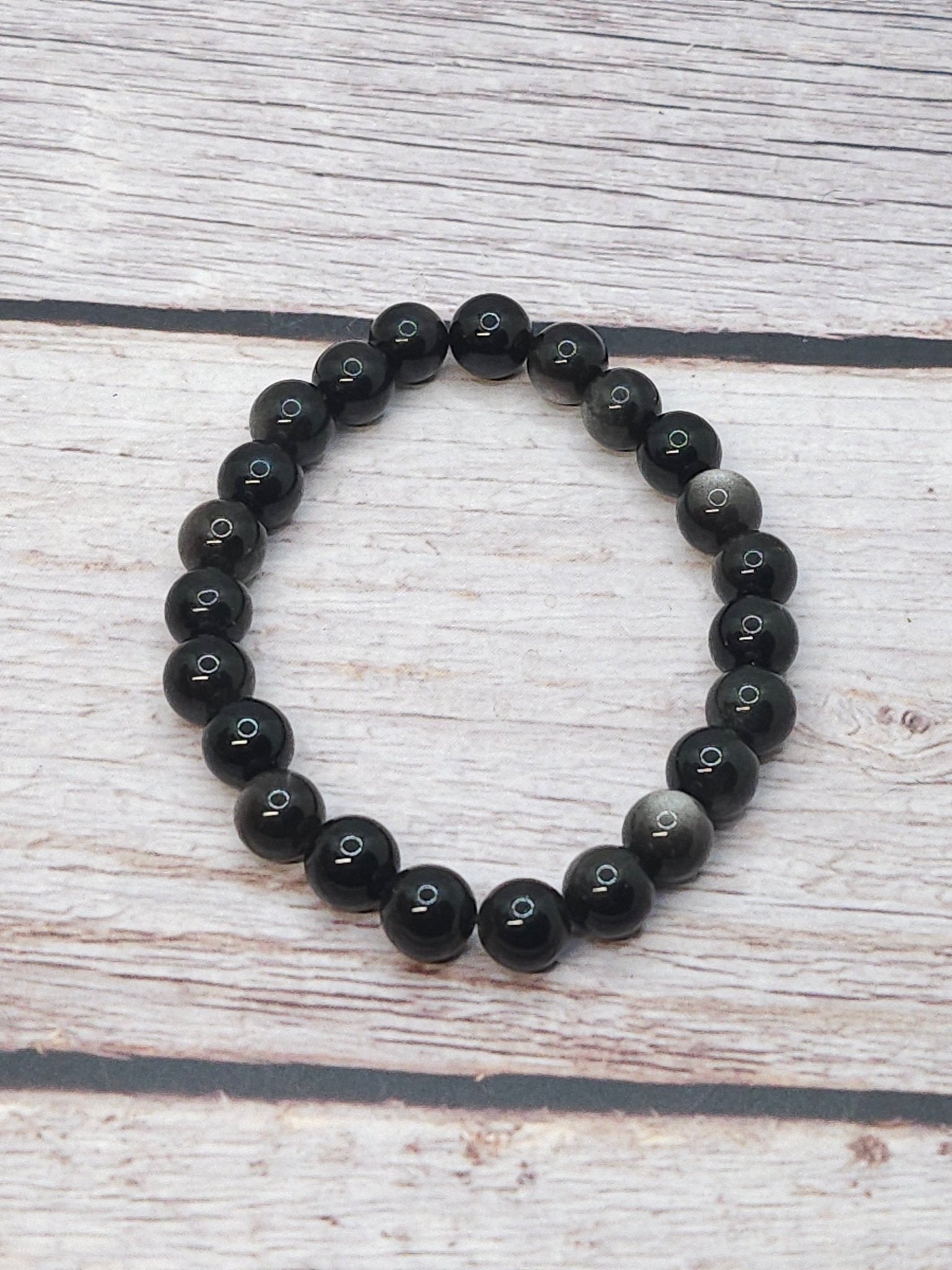 Bracelet Obsidienne Silver 8mm - Kumari Legacy
