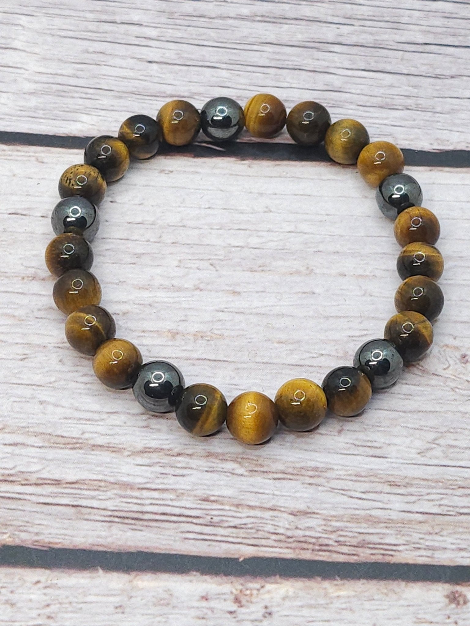 Bracelet Œil de Tigre & Hématite 8mm - Kumari Legacy