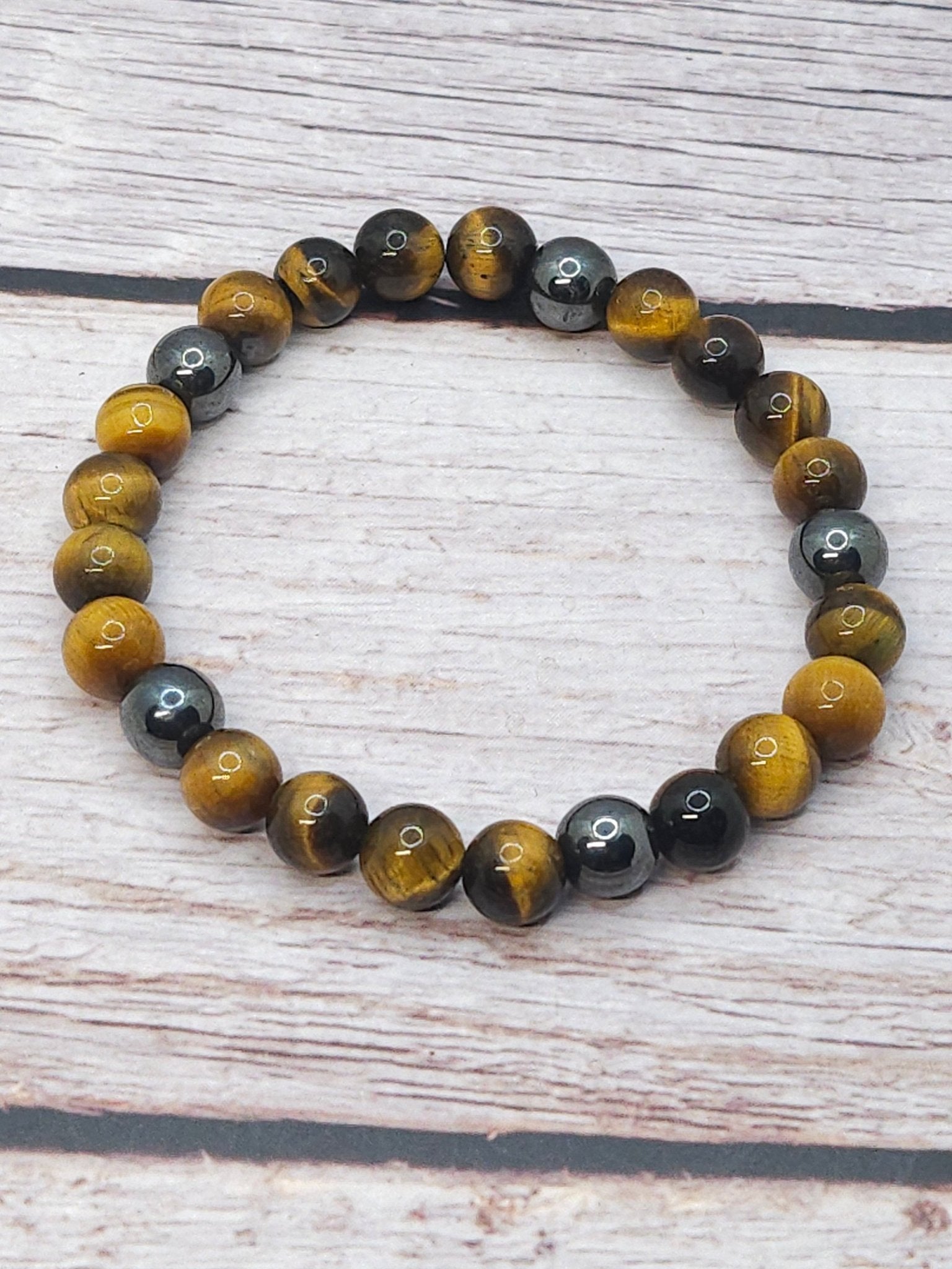 Bracelet Œil de Tigre & Hématite 8mm - Kumari Legacy
