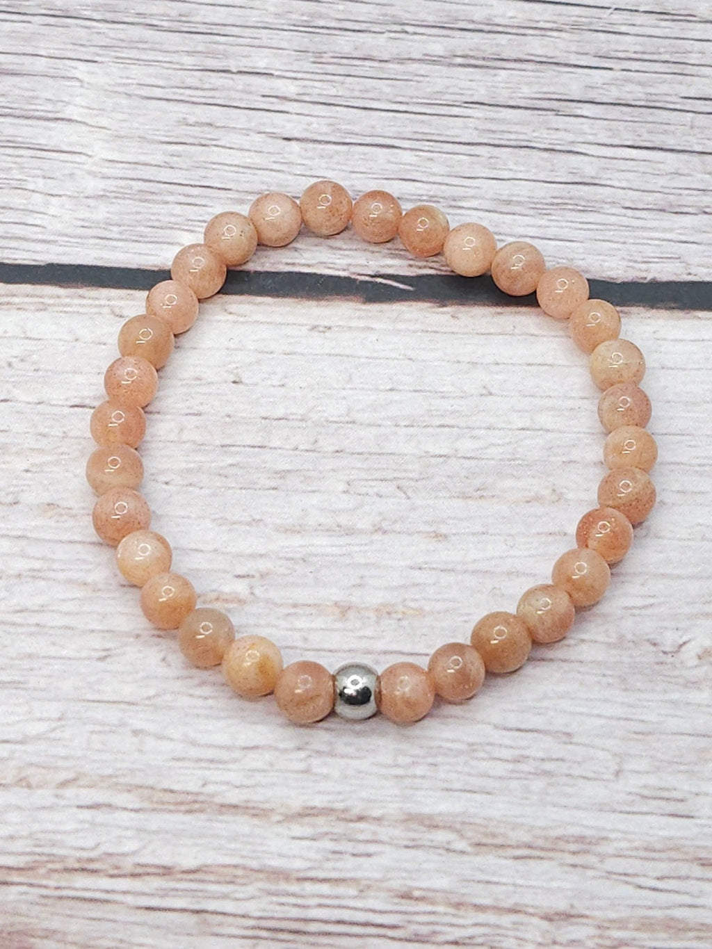 Bracelet Pierre de Lune Pêche 4mm - Kumari Legacy