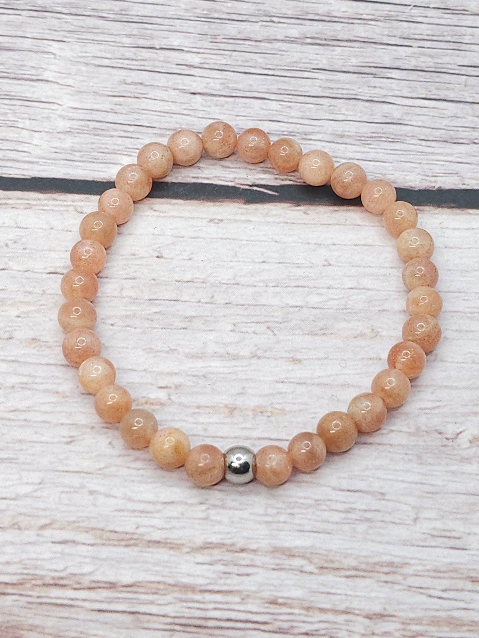 Bracelet Pierre de Lune Pêche 4mm - Kumari Legacy