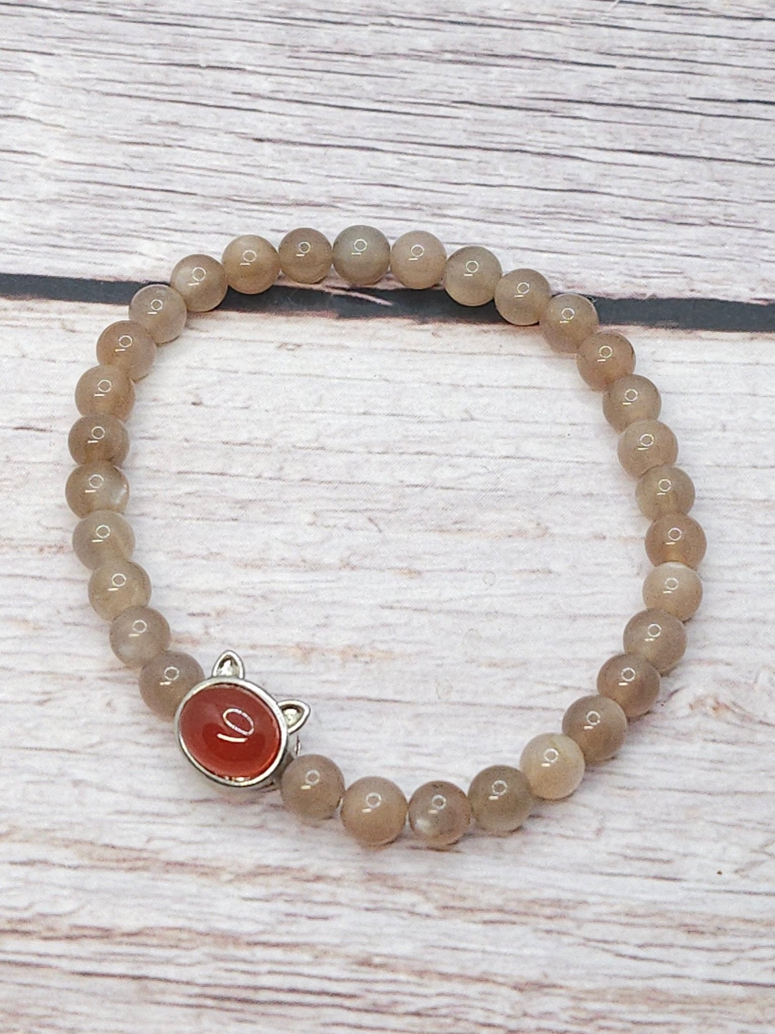 Bracelet Pierre de Lune Pêche 6mm - Kumari Legacy