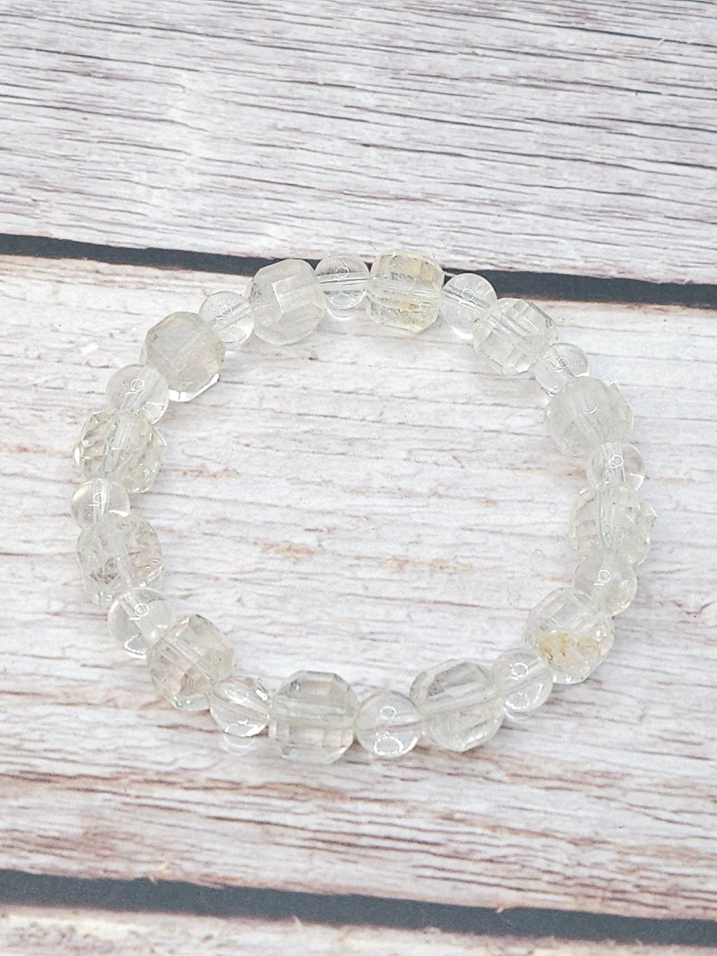 Bracelet Quartz (perles carrées) 8mm - Kumari Legacy