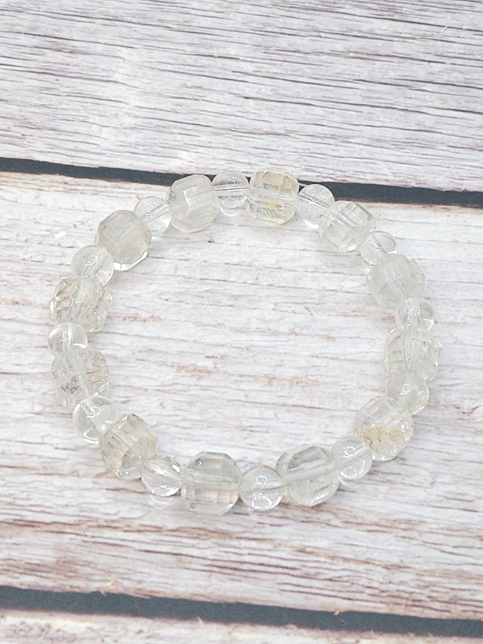 Bracelet Quartz (perles carrées) 8mm - Kumari Legacy