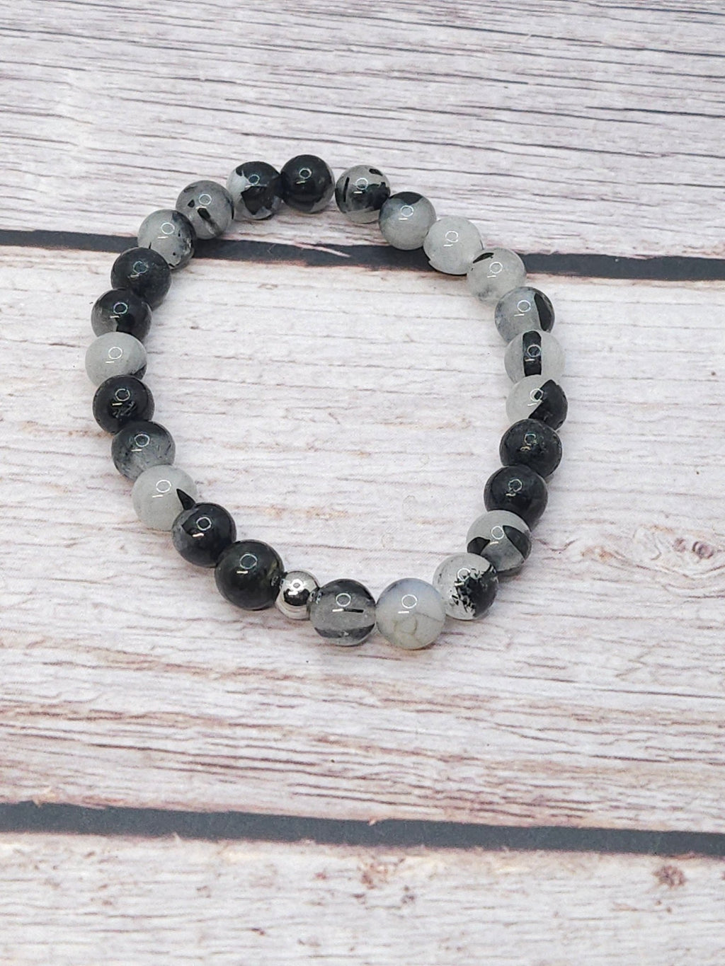 Bracelet Quartz & Tourmaline 8mm - Kumari Legacy