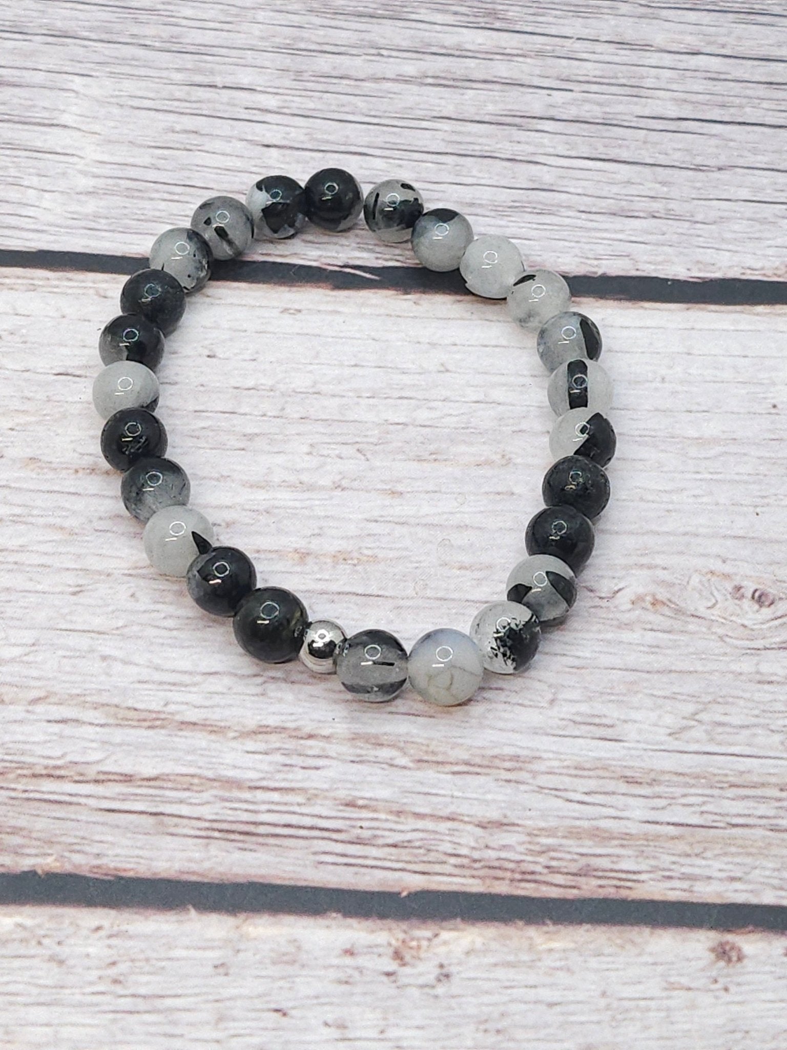Bracelet Quartz & Tourmaline 8mm - Kumari Legacy