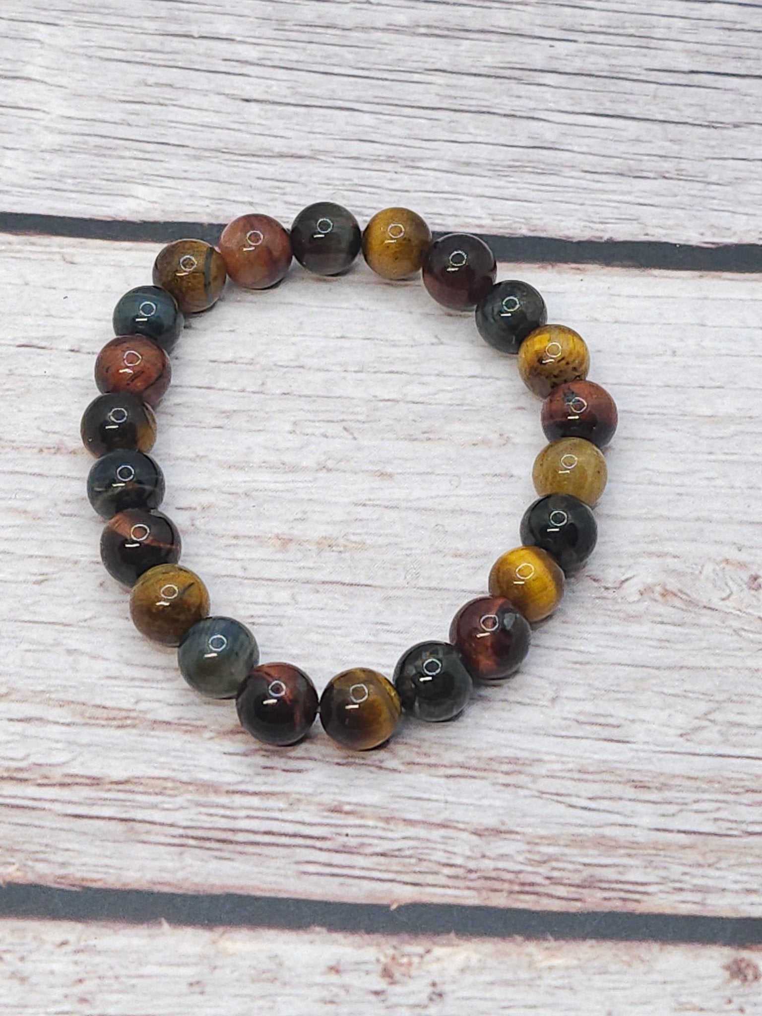 Bracelet Trio Œil de Tigre 8mm - Kumari Legacy