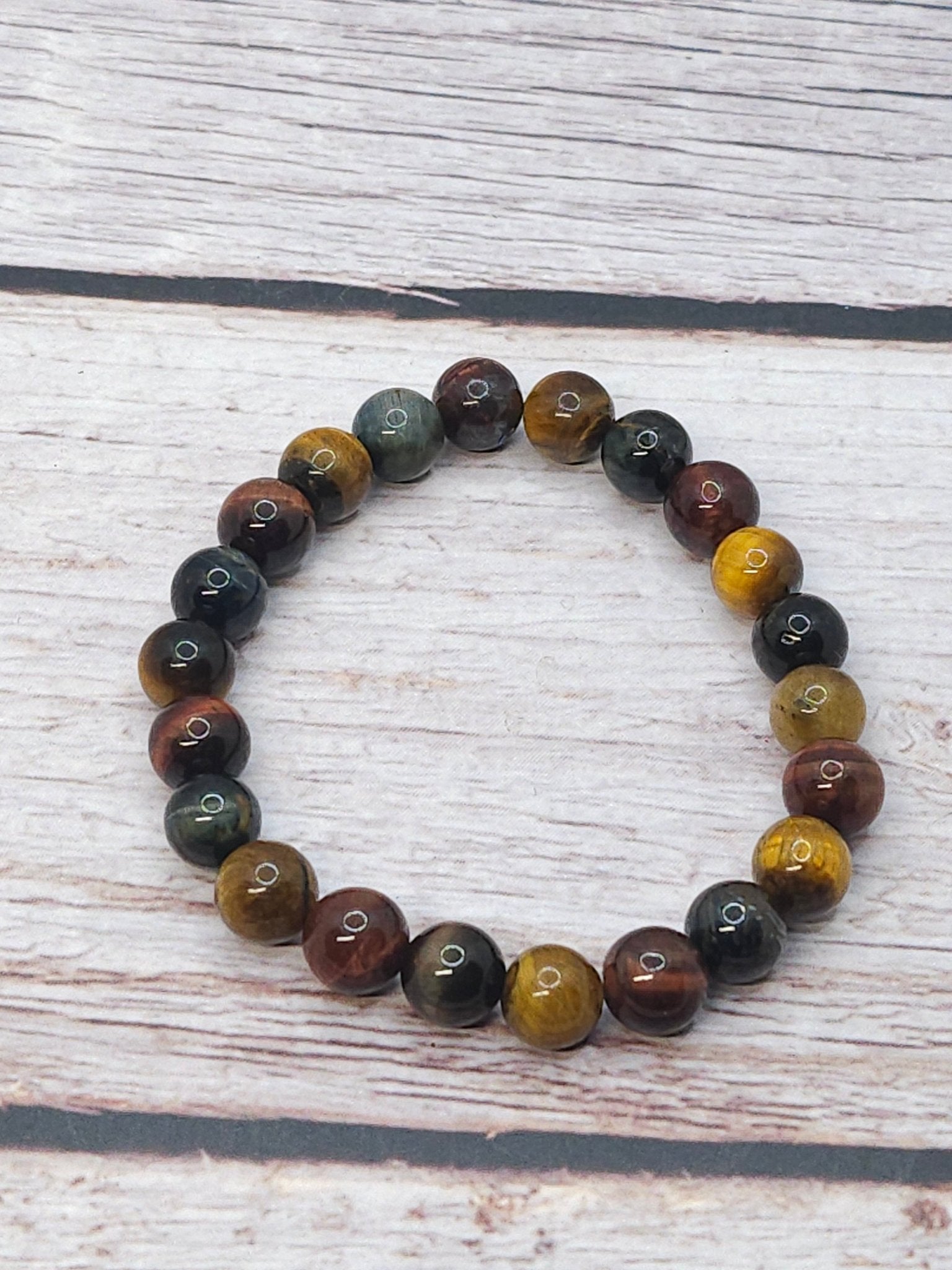 Bracelet Trio Œil de Tigre 8mm - Kumari Legacy