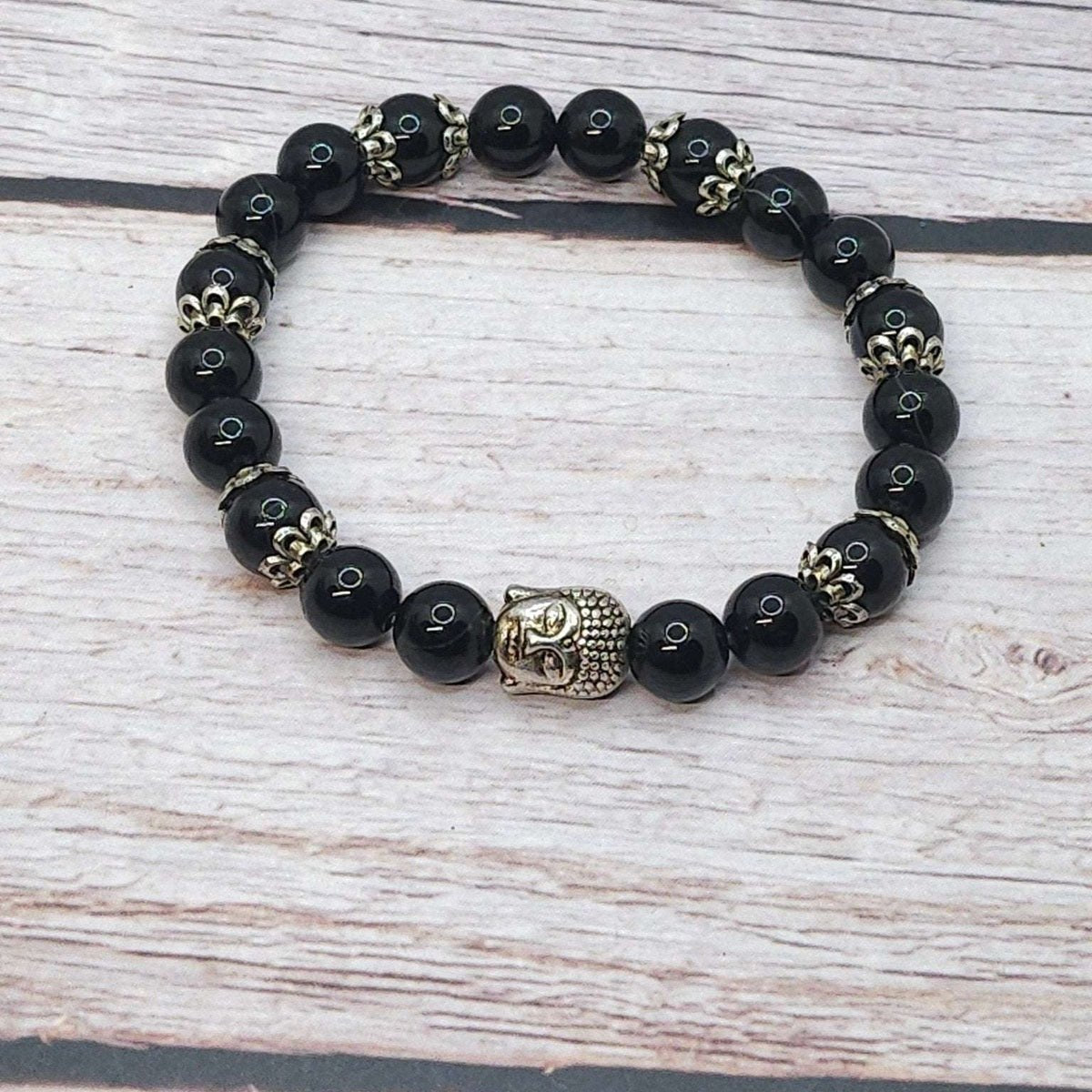Kit Trio Protection : bracelet onyx noir 8mm - Kumari Legacy