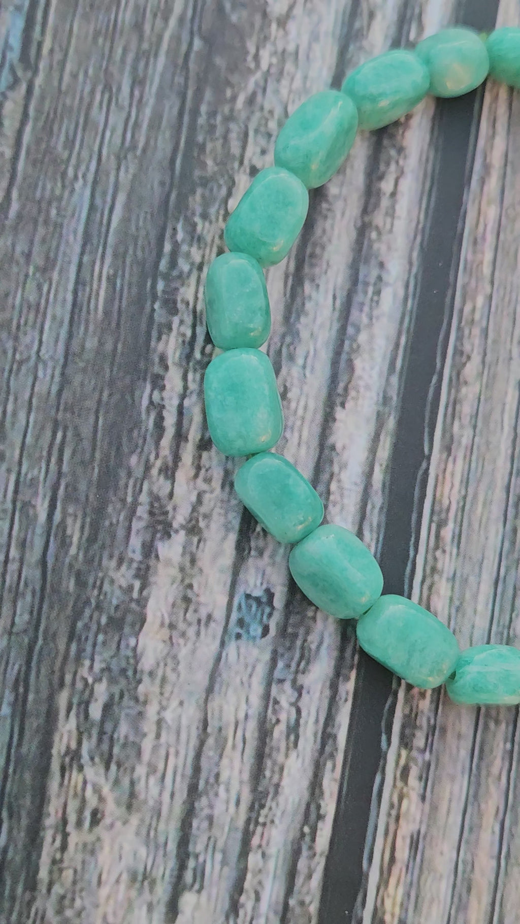 Bracelet Amazonite – Perles galets