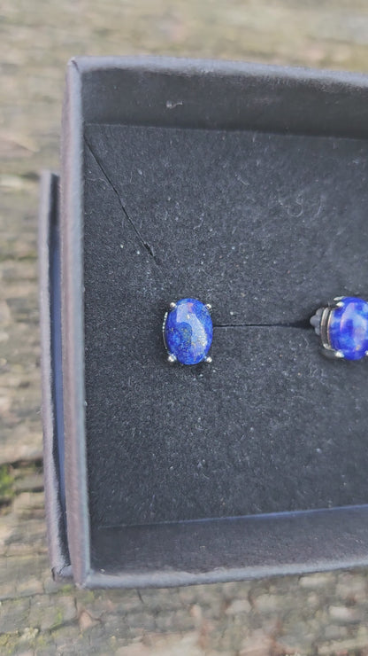 Boucles d'Oreilles en Lapis Lazuli (Argent 925) - Élégance et Sagesse Intemporelles