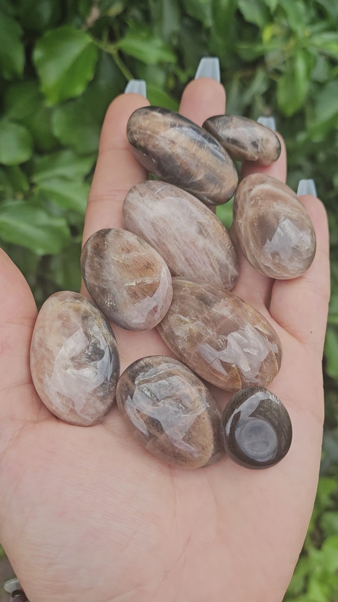 Pierres roulées en pierre de lune pêche naturelle - Équilibre et sérénité