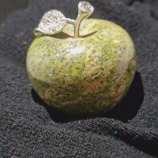 Pomme en Unakite Naturelle - Pierre de Guérison et d'Équilibre