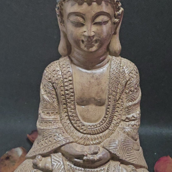 Statuette de Bouddha en Bois - Sérénité et Spiritualité