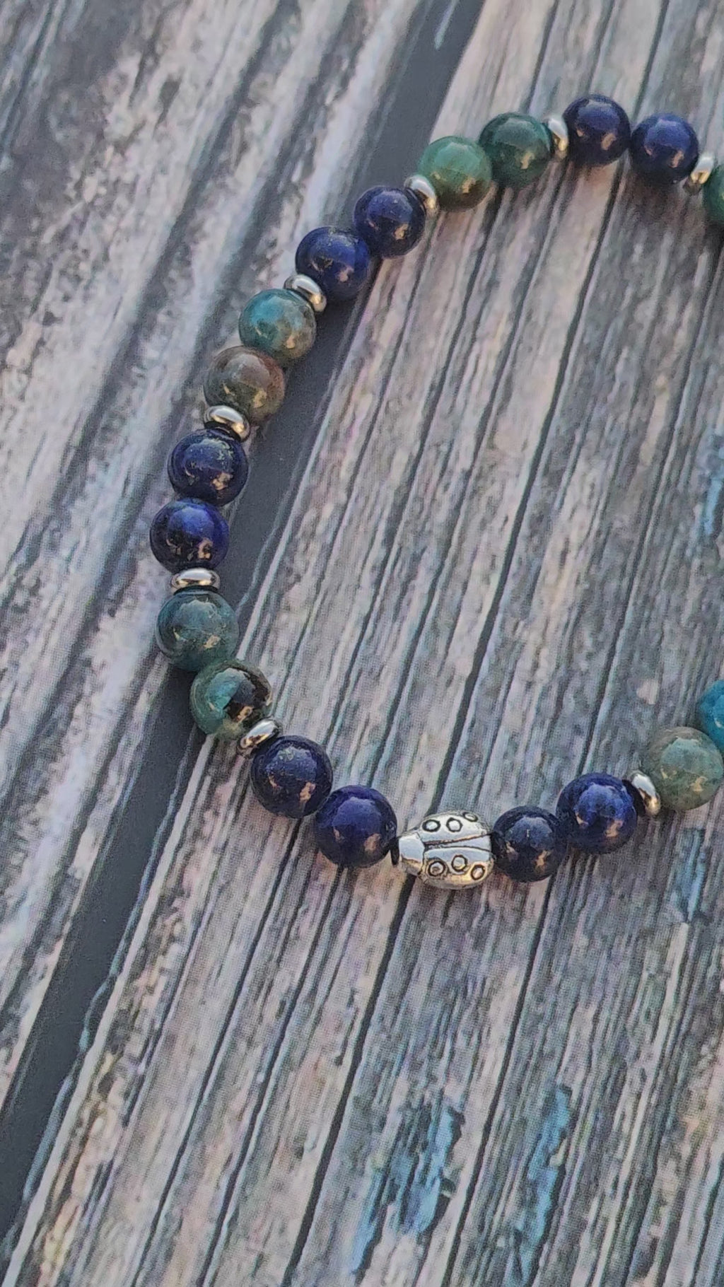 Bracelet Lapis-lazuli & Apatite – 6mm