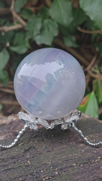 Natural Fluorite Sphere - Harmony of Colors and Balancing Energy