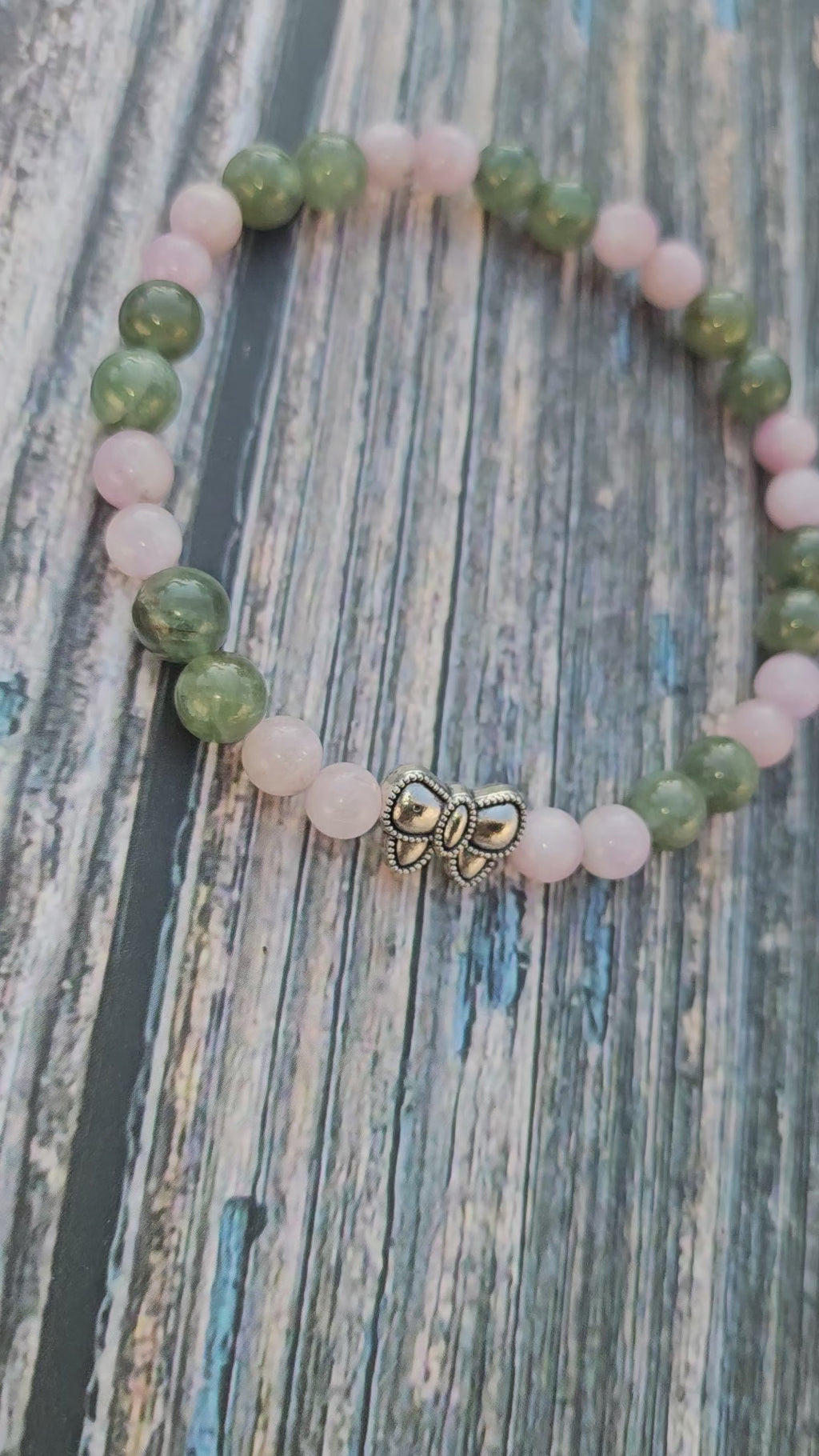 Bracelet Apatite Verte & Kunzite – 6/4mm
