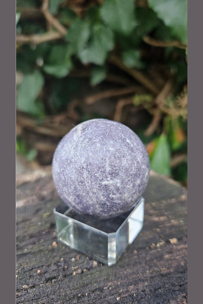 Natural Lepidolite Sphere - Lithic Softness and Inner Harmony