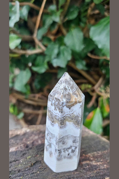 Natural Dendritic Agate Obelisk - Connection to the Wisdom of Nature