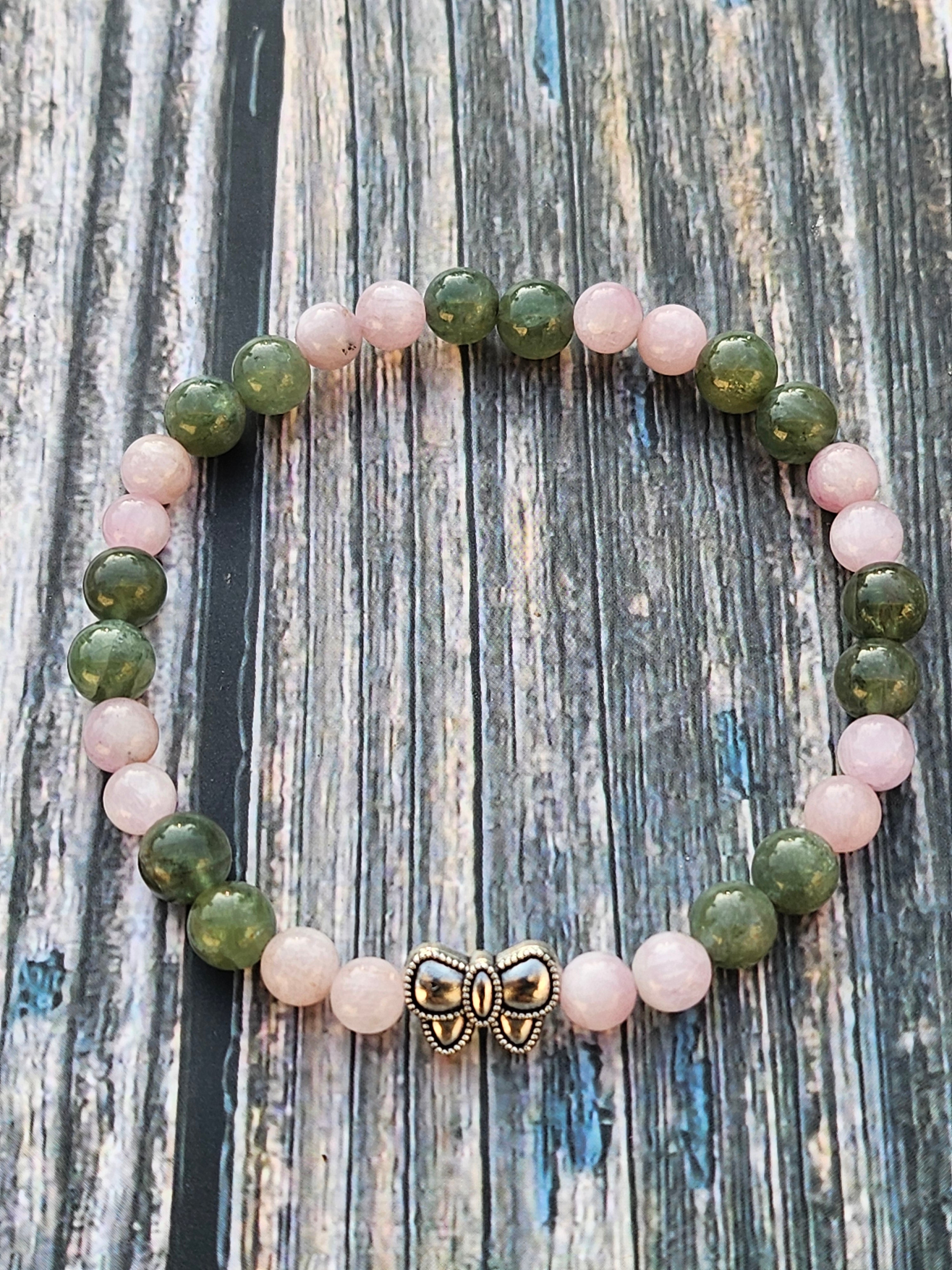 Bracelet Apatite Verte & Kunzite – 6/4mm