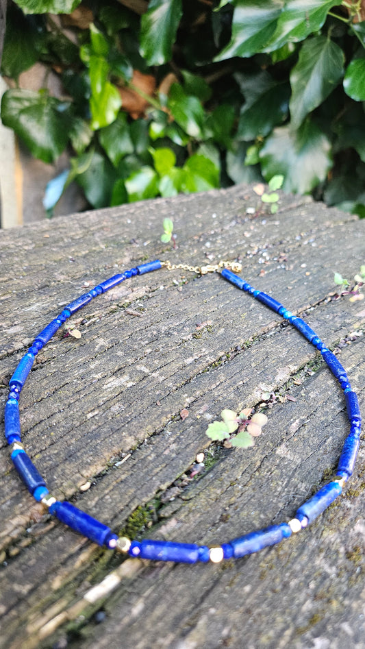 Collier "Hippie" en Lapis Lazuli - Harmonie et Sagesse - - Kumari Legacy