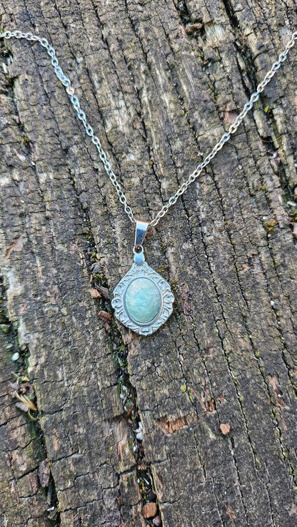 Pendentif "Médaillons de lumière" en Amazonite - Apaisement et Énergie Positive