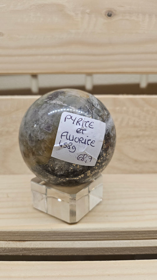 Sphère en Pyrite - Œuvre d'Art Naturelle