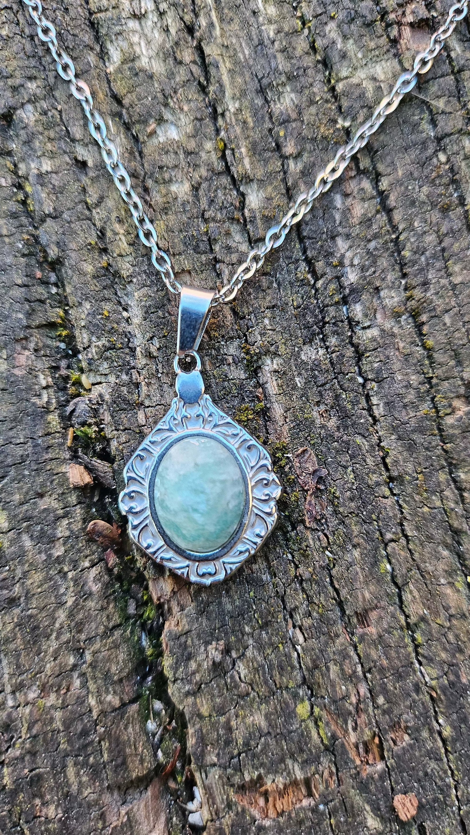 Pendentif "Médaillons de lumière" en Amazonite - Apaisement et Énergie Positive