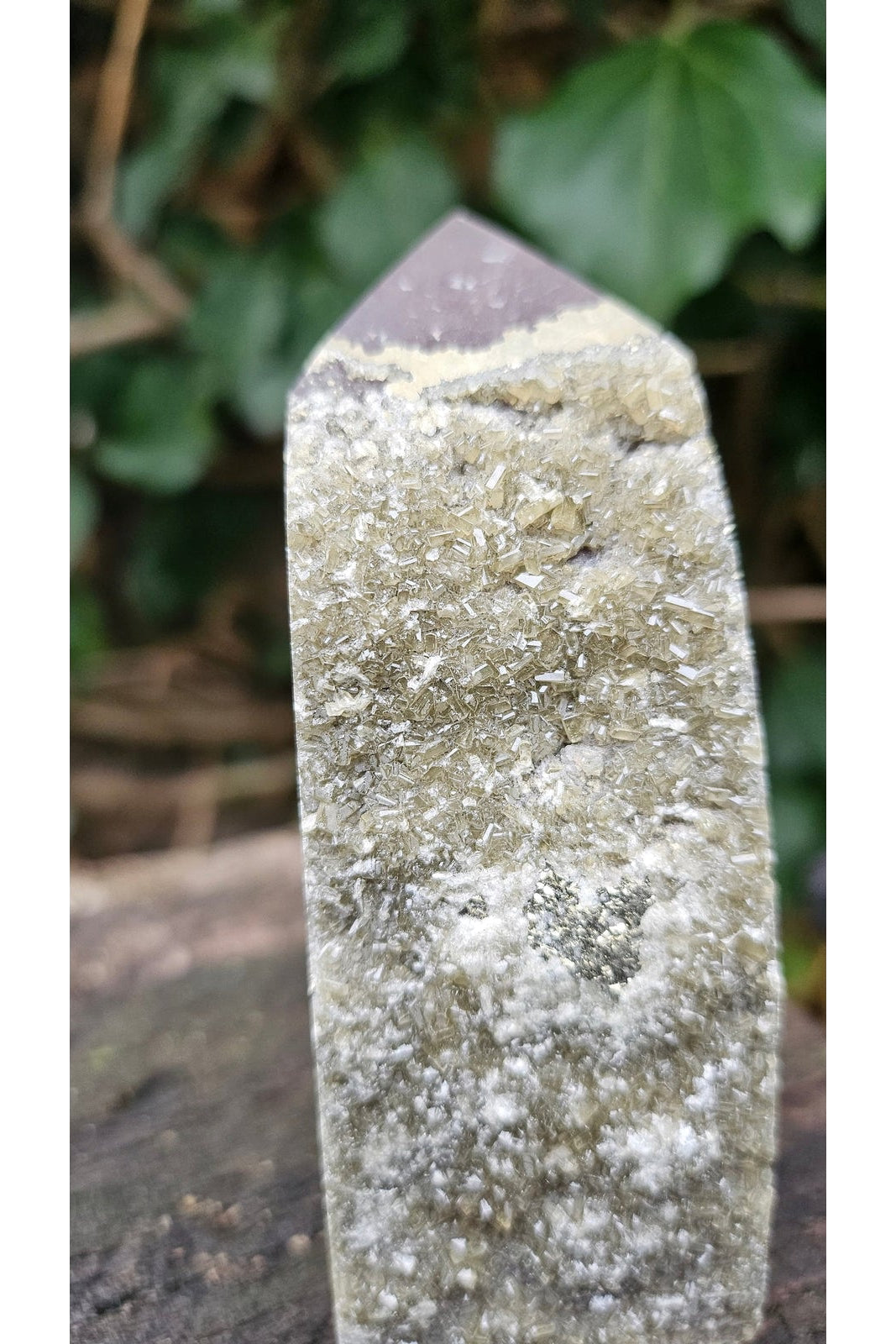 Raw Amethyst Quartz Obelisk - Natural Elegance and Purifying Energy
