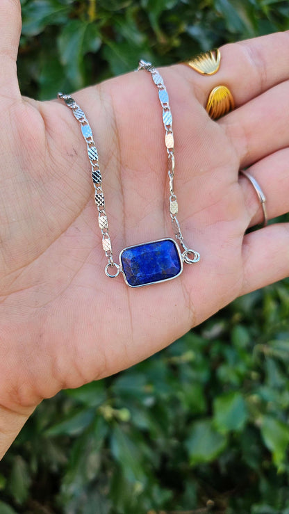 Bracelet "Rectangle de Lumière"  lapis lazuli