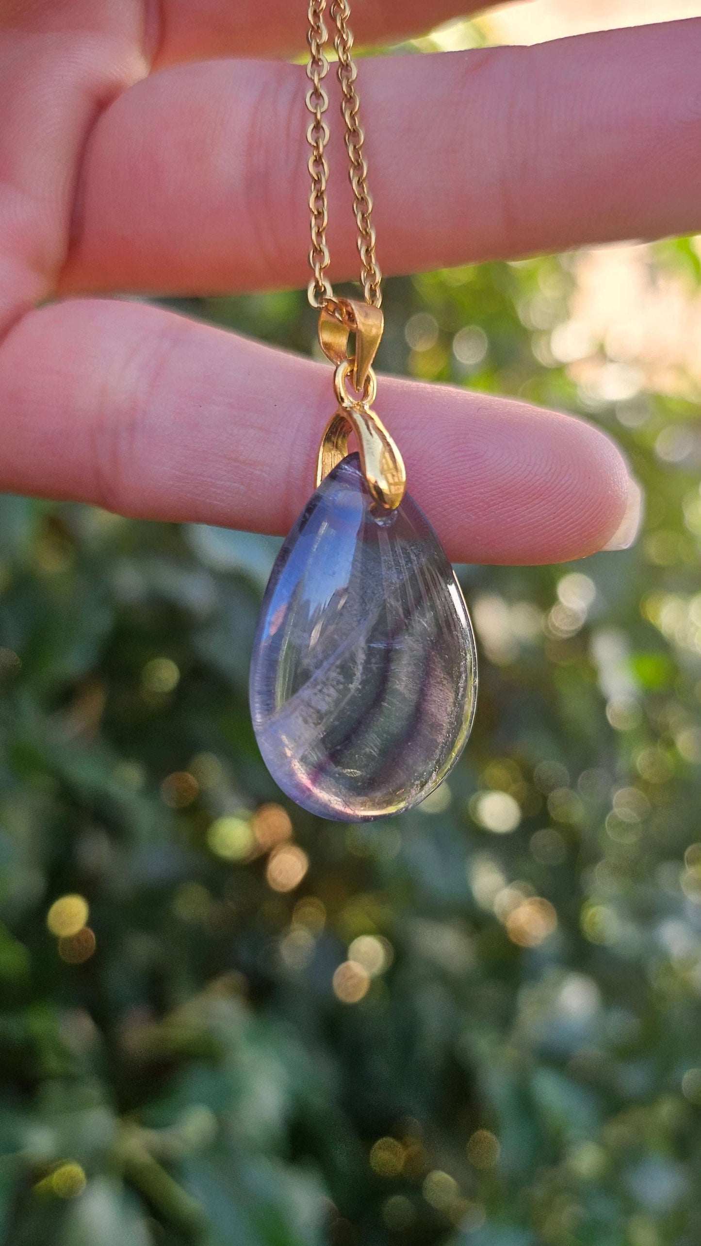 Collier "Goutte d'énergie" - Fluorite | Bijoux Lithothérapie