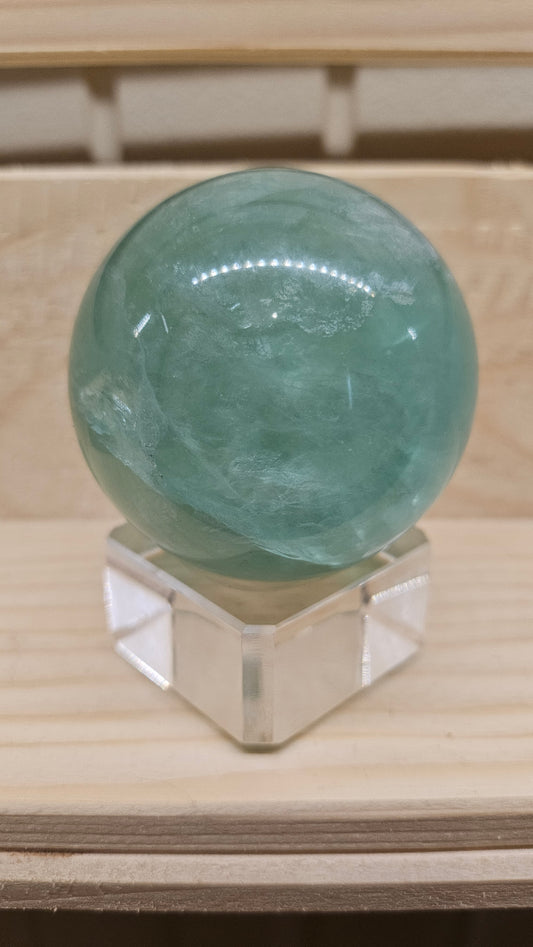 Sphère en Fluorite - Œuvre d'Art Naturelle