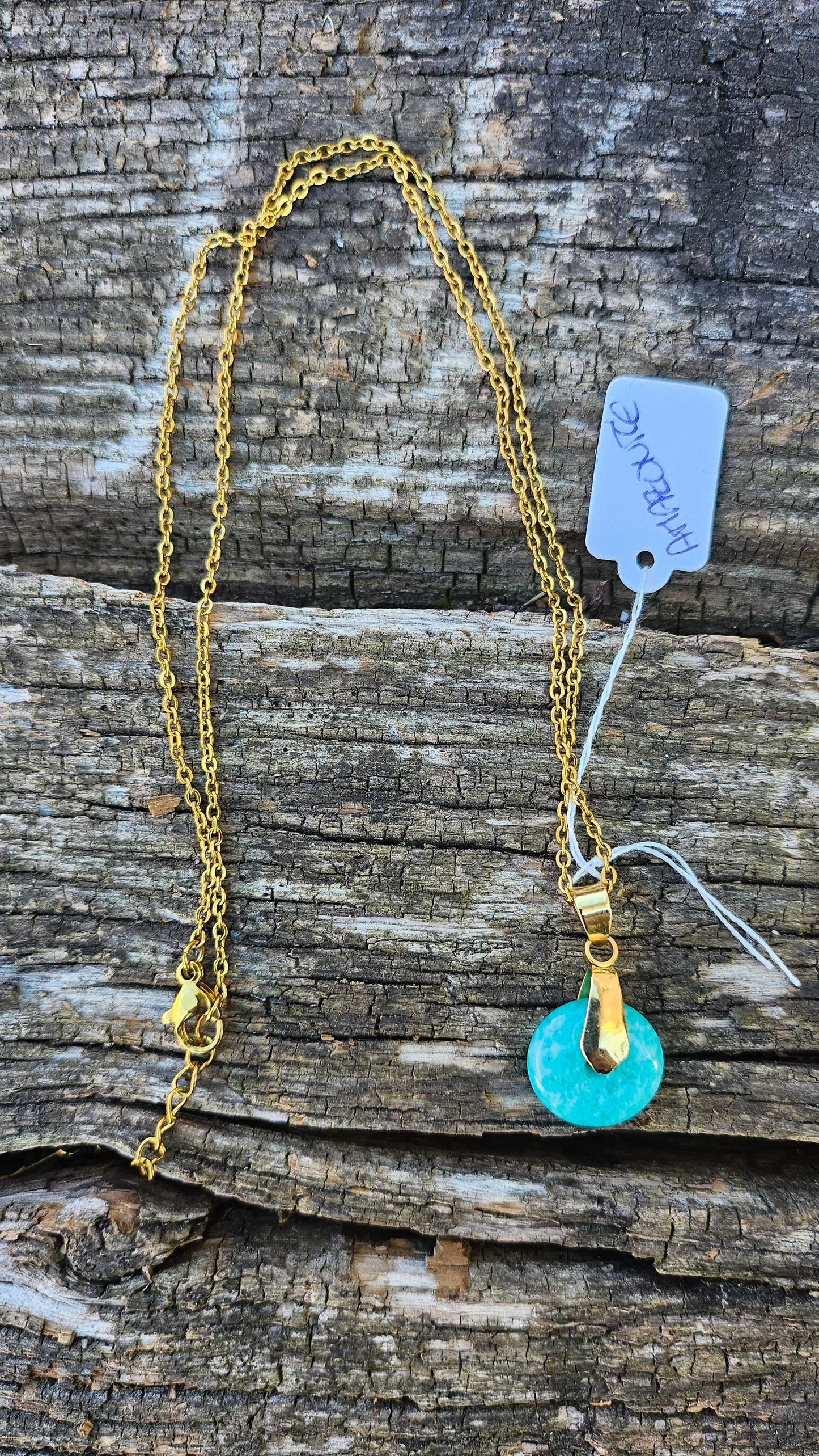 Collier "Donut's" Amazonite GOLD