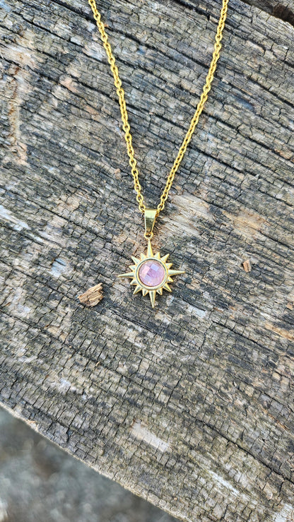 Collier "Soleil" en Améthyste - Énergie Spirituelle et Protection Divine