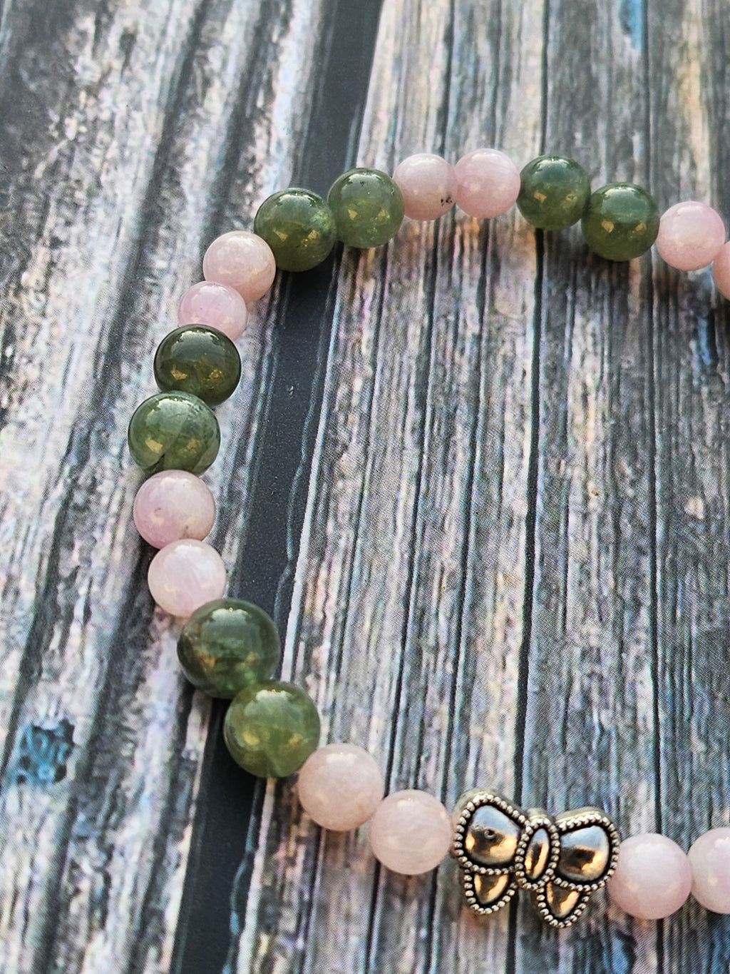 Bracelet Apatite Verte & Kunzite – 6/4mm