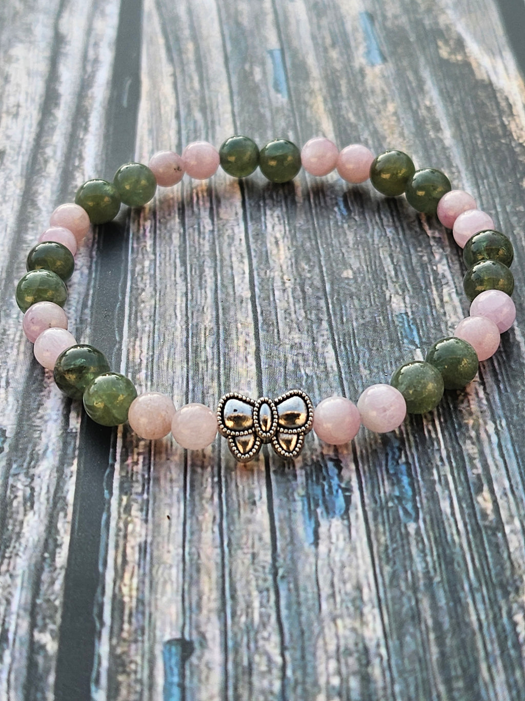 Bracelet Apatite Verte & Kunzite – 6/4mm
