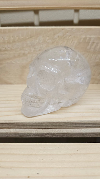 Crâne en Cristal de Roche - Œuvre d'Art Naturelle