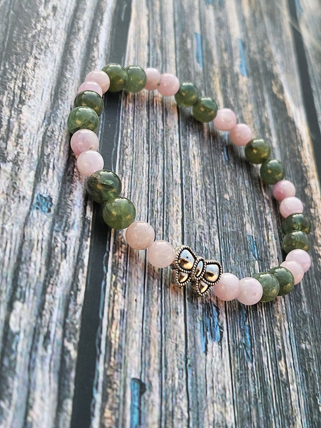Bracelet Apatite Verte & Kunzite – 6/4mm