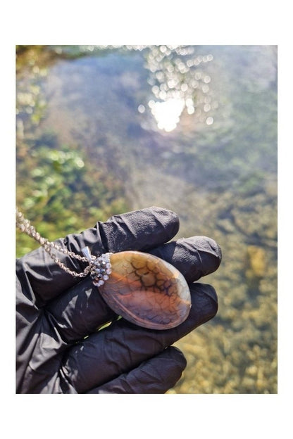 Superbe collier en pierre d'agate naturelle au choix - Kumari Legacy